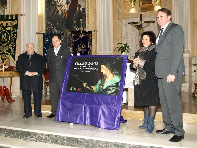 El alcalde, la pregonera, el presidente de la Junta y el párroco