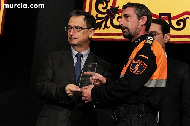 El cuerpo de Protección Civil de Ceutí, reconocido por su labor de apoyo tras el accidente de Cieza