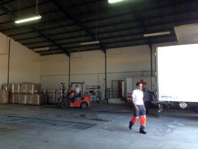 Cruz Roja comienza el traslado a su nuevo almacén logístico regional para Socorros y Emergencias de Ceutí